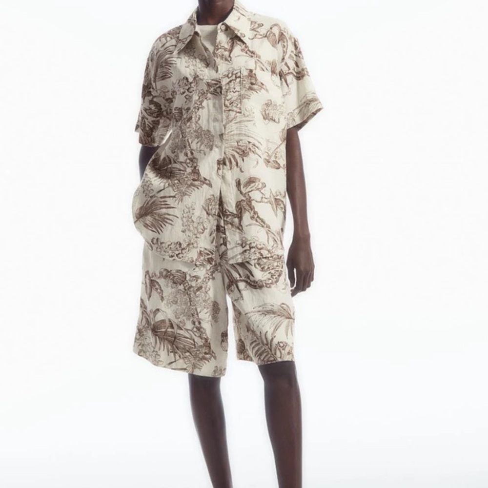 COS Tropical Print Shirt and Shorts Set